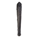 Noir Cuir 13,5 cm INDULGE-3011 bottes cuissardes hommes