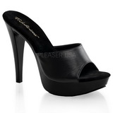 Noir Cuir 14 cm COCKTAIL-501L Pantoufles Talons Hauts