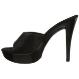 Noir Cuir 14 cm COCKTAIL-501L Pantoufles Talons Hauts