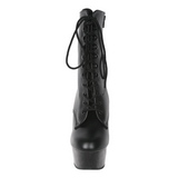 Noir Cuir 15,5 cm DELIGHT-1020 Plateforme Bottines