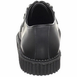 Noir Cuir 2,5 cm CREEPER-602 Chaussures Creepers Hommes Plateforme
