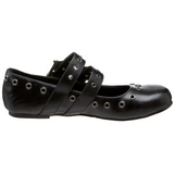 Noir DAISY-03 chaussures ballerines gothique talons plates