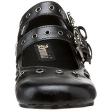 Noir DAISY-03 chaussures ballerines gothique talons plates