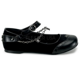 Noir DAISY-07 chaussures ballerines gothique talons plates