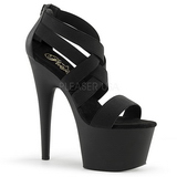 Noir Elastique 18 cm ADORE-769 Plateforme Sandales Talons Hauts