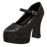 Noir Etincelle 11 cm MARYJANE-50G Escarpins Talon Haut Mary Jane