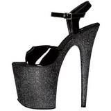 Noir Etincelle 20 cm FLAMINGO-809MG Chaussures Plateau Talon Haut