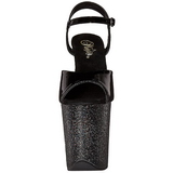 Noir Etincelle 20 cm FLAMINGO-809MG Chaussures Plateau Talon Haut