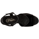 Noir Etincelle 20 cm FLAMINGO-809MG Chaussures Plateau Talon Haut