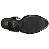 Noir Etincelle 20 cm FLAMINGO-809MG Chaussures Plateau Talon Haut
