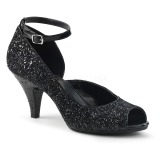 Noir Etincelle 7,5 cm BELLE-381G escarpins pour homme