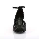 Noir Etincelle 7,5 cm BELLE-381G escarpins pour homme