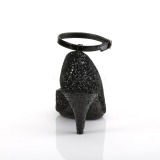 Noir Etincelle 7,5 cm BELLE-381G escarpins pour homme
