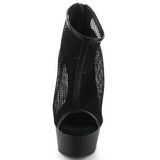 Noir Filet 15 cm Pleaser DELIGHT-600-12 Plateforme Bottines