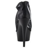 Noir Filet 15 cm Pleaser DELIGHT-600-12 Plateforme Bottines