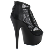 Noir Filet 15 cm Pleaser DELIGHT-600-12 Plateforme Bottines