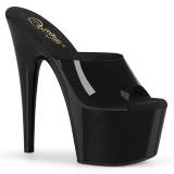 Noir Jelly-Like 18 cm ADORE-701N mules talons hauts de pole dance