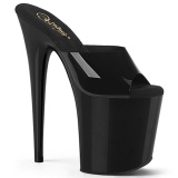 Noir Jelly-Like 20 cm FLAMINGO-801N mules talons hauts de pole dance