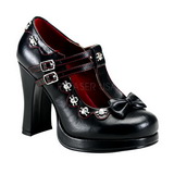 Noir Mat 10,5 cm CRYPTO-06 Chaussures Escarpins Gothique Plateforme