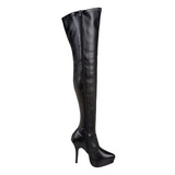 Noir Mat 13,5 cm INDULGE-3000 bottes cuissardes hommes