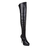 Noir Mat 13,5 cm INDULGE-3000 bottes cuissardes hommes