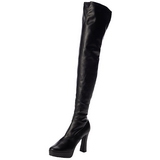 Noir Mat 13 cm ELECTRA-3000Z Bottes Cuissardes Talons Hauts