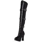 Noir Mat 13 cm ELECTRA-3028 Bottes Cuissardes Talons Hauts