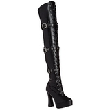 Noir Mat 13 cm ELECTRA-3028 Bottes Cuissardes Talons Hauts