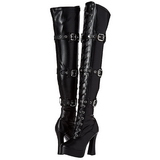 Noir Mat 13 cm ELECTRA-3028 Bottes Cuissardes Talons Hauts