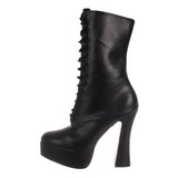 Noir Mat 13 cm Pleaser ELECTRA-1020 Plateforme Bottines