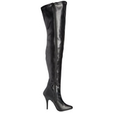 Noir Mat 13 cm SEDUCE-3000 bottes cuissardes hommes