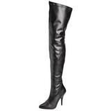 Noir Mat 13 cm SEDUCE-3000 bottes cuissardes hommes