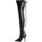 Noir Mat 13 cm SEDUCE-3063 bottes overknee femme