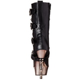 Noir Mat 14 cm MUERTO-1026 Bottine Gothique Plateforme