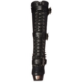 Noir Mat 14 cm MUERTO-2028 Bottes Gothique Plateforme