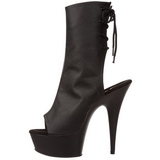 Noir Mat 15 cm DELIGHT-1018 Plateforme Bottines