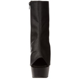 Noir Mat 15 cm DELIGHT-1018 Plateforme Bottines