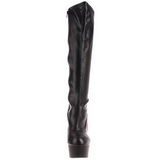 Noir Mat 15 cm Pleaser DELIGHT-2000 Bottes Femmes