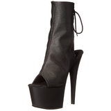 Noir Mat 18 cm Pleaser ADORE-1018 Plateforme Bottines