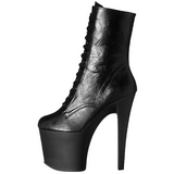 Noir Mat 18 cm XTREME-1020 bottines a plateforme pour femmes