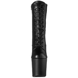 Noir Mat 18 cm XTREME-1020 bottines a plateforme pour femmes