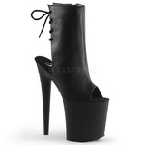 Noir Mat 20 cm Pleaser FLAMINGO-1018 Plateforme Bottines