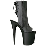 Noir Mat 20 cm Pleaser FLAMINGO-1018 Plateforme Bottines