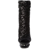 Noir Paillettes 15,5 cm BLONDIE-R-1008 Plateforme Bottines Femmes