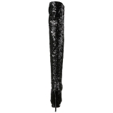 Noir Paillettes 15 cm PLEASER BLONDIE-R-3011 Cuissardes Haut Talon