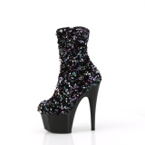 Noir Paillettes 18 cm Pleaser bottines talons hauts femme