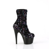 Noir Paillettes 18 cm Pleaser bottines talons hauts femme