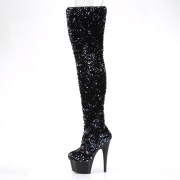 Noir Paillettes 20 cm ADORE-3020 bottes overknee plateforme de pole dance