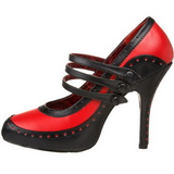 Noir Rouge 11,5 cm rockabilly TEMPT-10 Chaussures pour femmes a talon