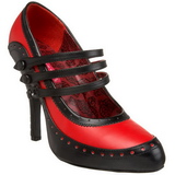 Noir Rouge 11,5 cm rockabilly TEMPT-10 Chaussures pour femmes a talon